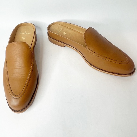NWOB Lulus Tan Leather Slip-On Mules Size 8.5 - Picture 10 of 10